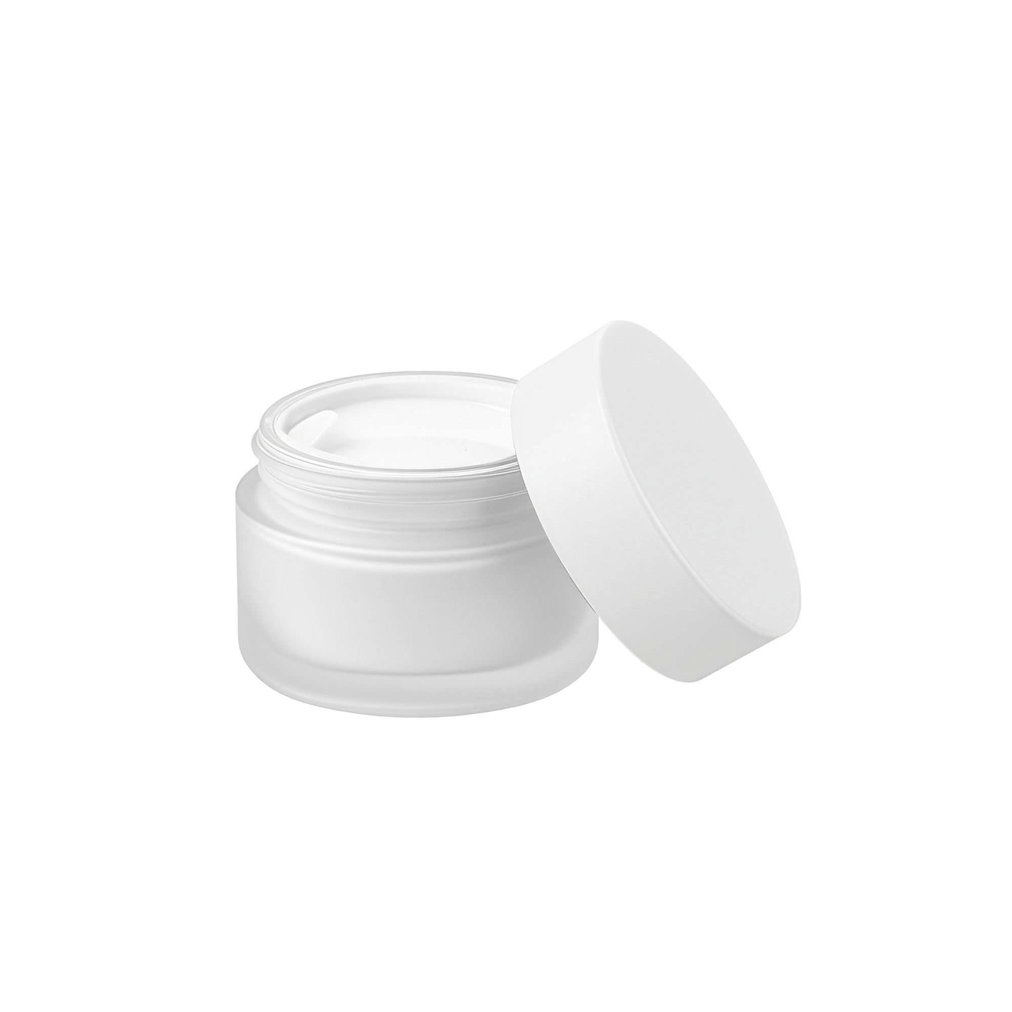 Cream Jar Frosted