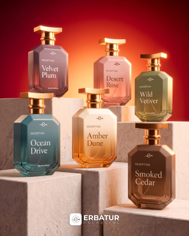 Keskin hatlarıyla öne çıkan 100 ml Lime şişe, premium Anvil zamak kapak tasarımıyla lüks s...